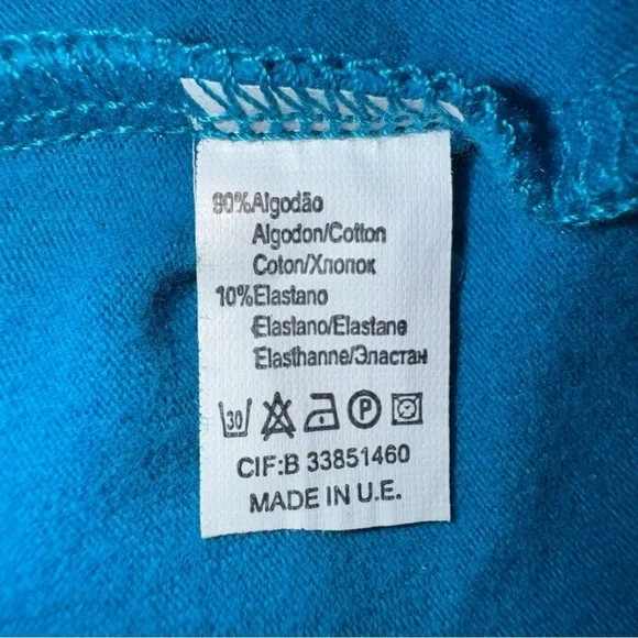 Mamabayou Girls Size Large Aqua Long Sleeve Tunic with patches and embro… - Picture 3 of 4